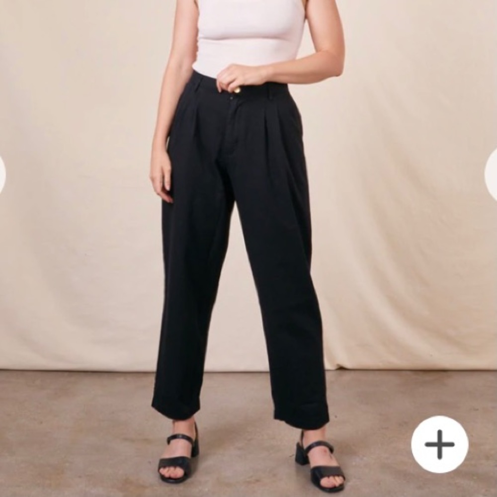 big bud press basic black trousers L